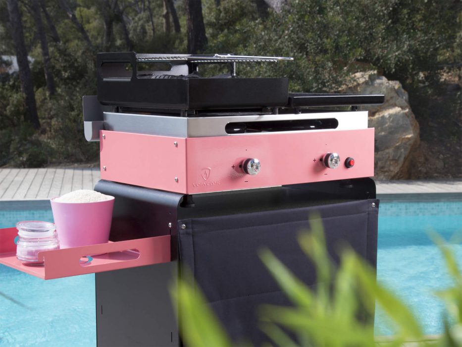 Barbecue plancha au gaz et au charbon de bois  ☀ Verycook
