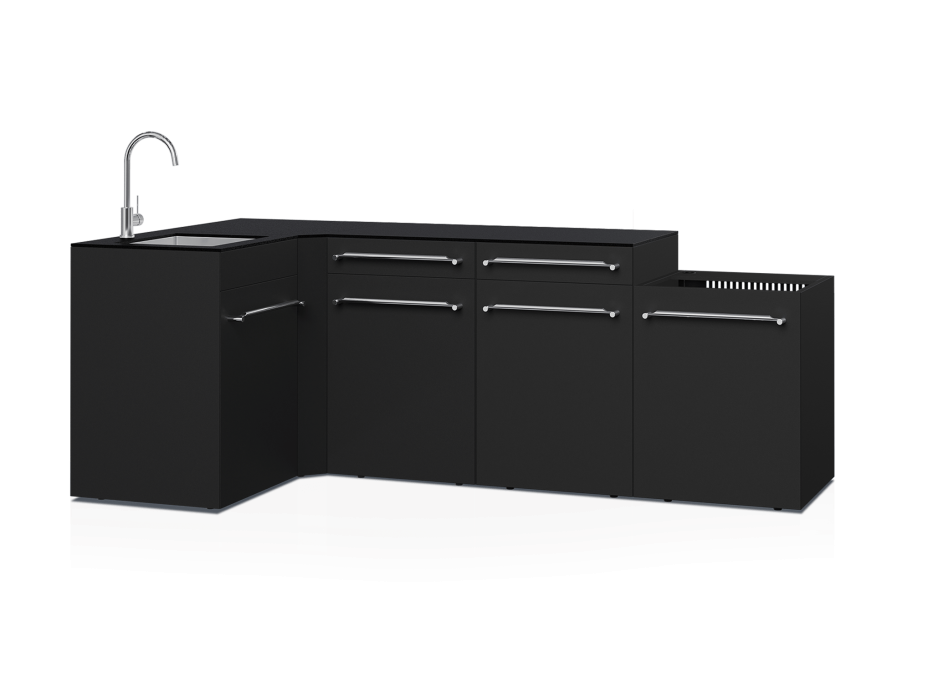 Cuisine d'extérieur Fusion avec angle et évier 5 modules - 248 cm