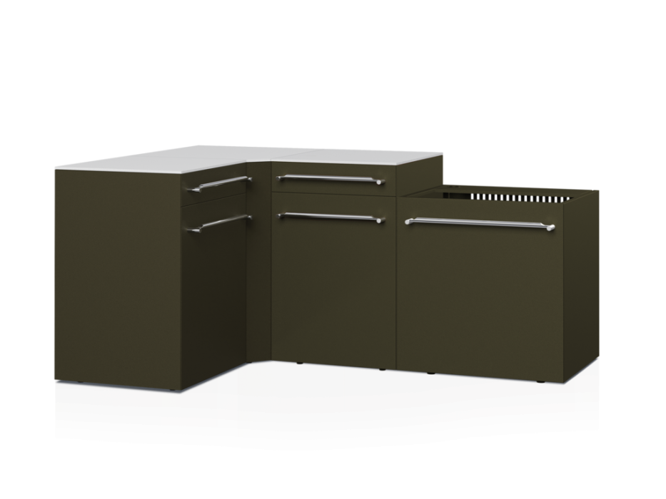 Cuisine d'extérieur Fusion avec angle 4 modules - 188 cm