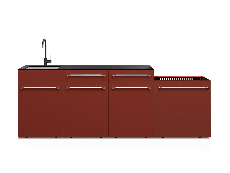 Cuisine d'extérieur Fusion avec évier 4 modules - 240 cm