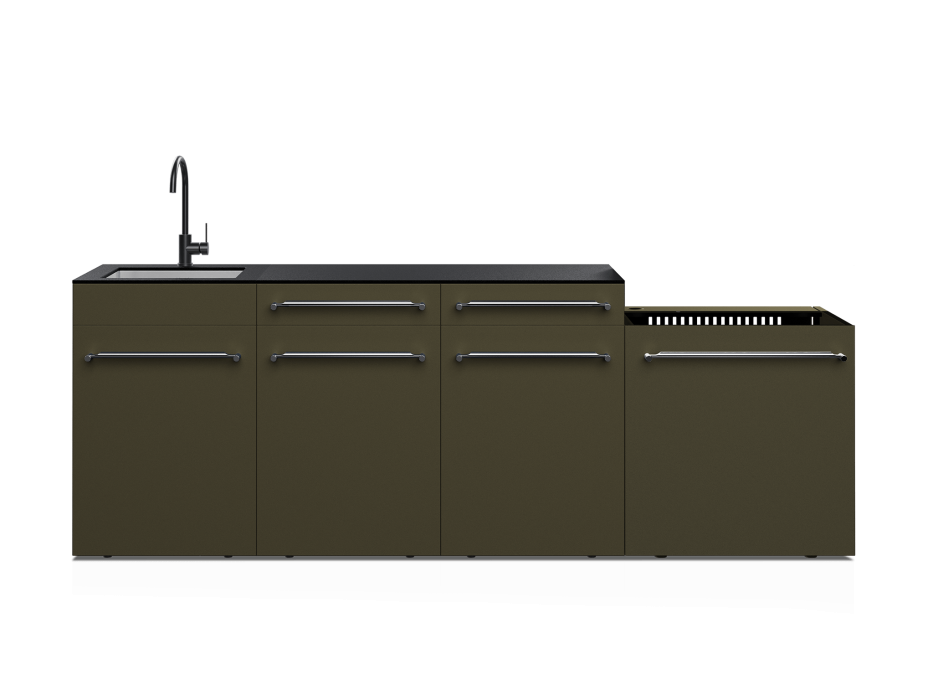 Cuisine d'extérieur Fusion avec évier 4 modules - 240 cm