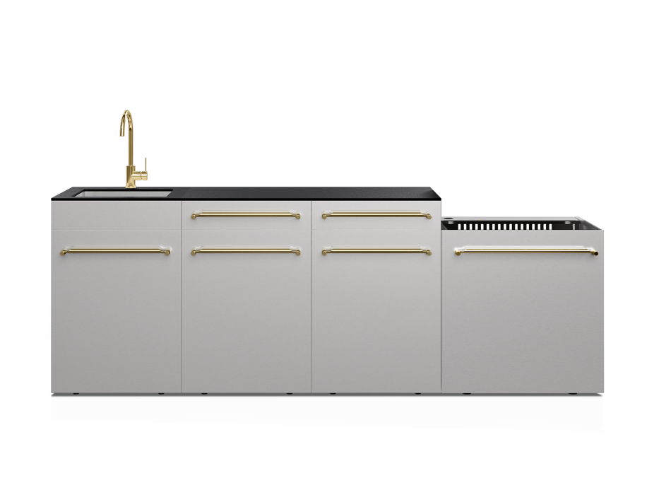 Cuisine d'extérieur Fusion avec évier 4 modules - 240 cm