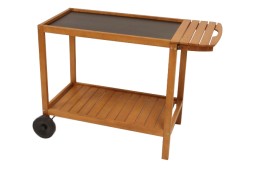 Chariot en bois avec plateau XL